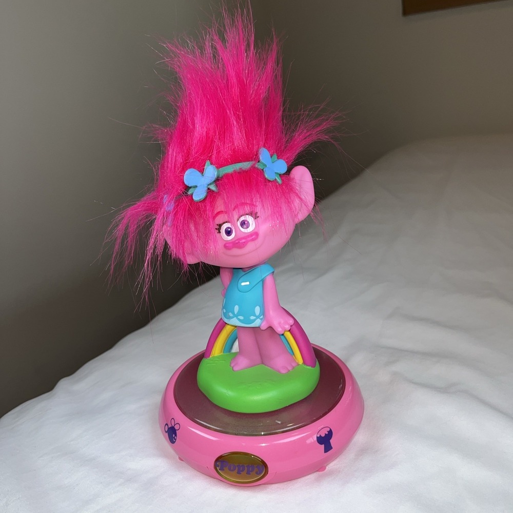 Dreamworks Trolls Poppy Glowing Night Light Lamp Figure‎ Tested Working 2018
